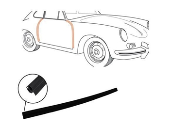 DOOR SEAL, FRONT/REAR,L/R PORSCHE 356CABRIO/SPEEDSTER/ROADSTER