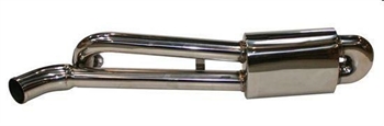 REAR EXHAUST, S/S POLISHED, NO TUV PORSCHE 911 CARRERA 75-83