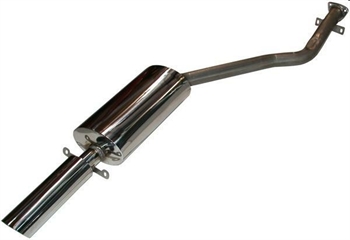 REAR EXHAUST SPORT, S/S POLISHED PORSCHE 924S 85-88, 944 81-87