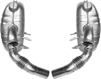 REAR EXHAUST SET, SPORT, S/S, OE STYLE, TUV PORSCHE 996 97-05