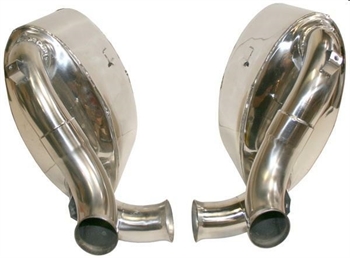 REAR EXHAUST SET,SPORT,S/S POLISHED,(60mm TUBE)PORSCHE 993 95-97