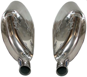 REAR EXHAUST SET,SPORT,S/S POLISHED PORSCHE 993 93-97 (60mmTUBE)