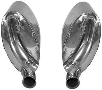 REAR EXHAUST SET, SPORT, S/S POLISHED,OE SOUND PORSCHE 993 93-97