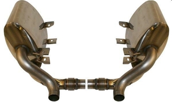 REAR EXHAUST SET, SPORT, S/S, OE STYLE, PORSCHE 997 07/04-12/08