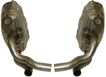 REAR EXHAUST SET, SPORT, OE STYLE S/S PORSCHE 997 II 06/08-12/12