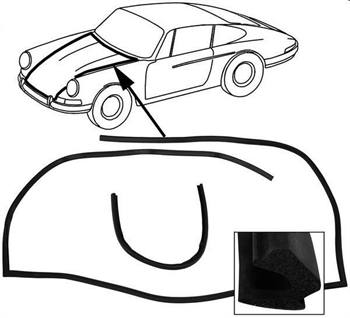 SEAL FOR BONNET, FRONT PORSCHE 911 63-73