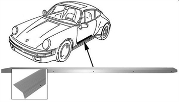 DOOR SILL, LEFT, PORSCHE 911 65-73