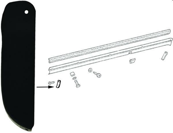 END PIECE FOR TRIM COVER, FRONT RIGHT, REAR LEFT, 911 73-89