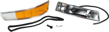 TURN SIGNAL LIGHT LENS W HOUSING, FRONT,RIGHT, PORSCHE 911 68-73