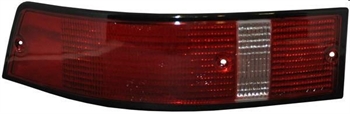 LENS FOR TAIL LIGHT, LEFT, WITH BLACK RIM, PORSCHE 911 73-89 USA