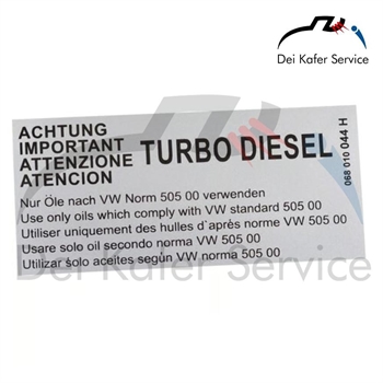 ADESIVO Important Turbo Diesel