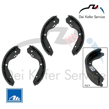 Brake shoe set with linings, front and rear, 250x46 mm